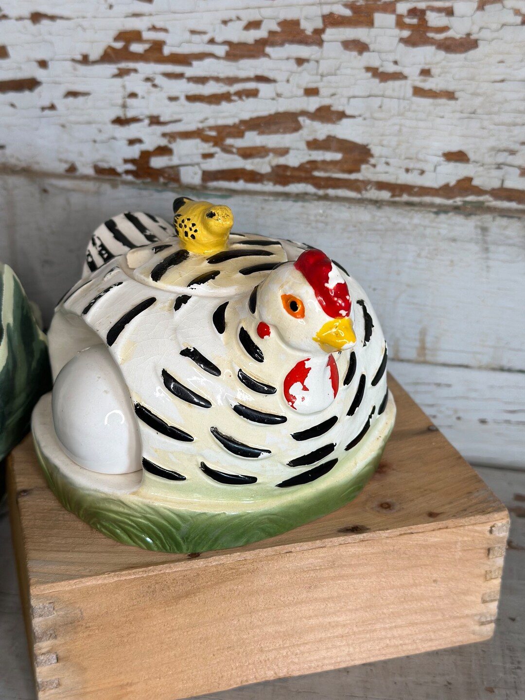 Vintage Ceramic Chicken Salt and Pepper Sugar Bowl Vandor Etsy