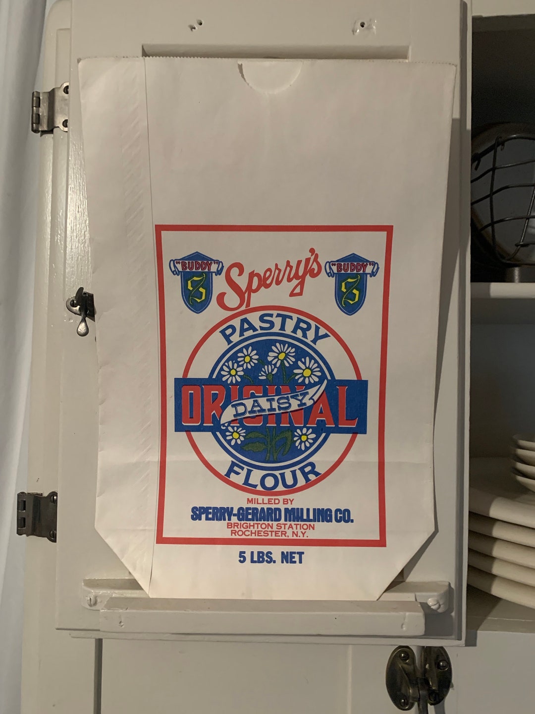 Daisy Flour Mill Bag, 5lb. Vintage Reproduction, Vintage Advertising