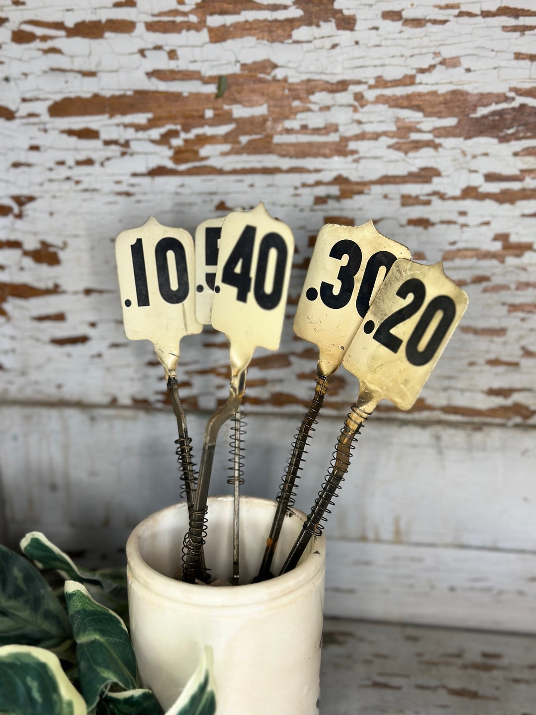 Vintage Metal Cash Register Tag Register Flag .10 .20 .30 Etsy