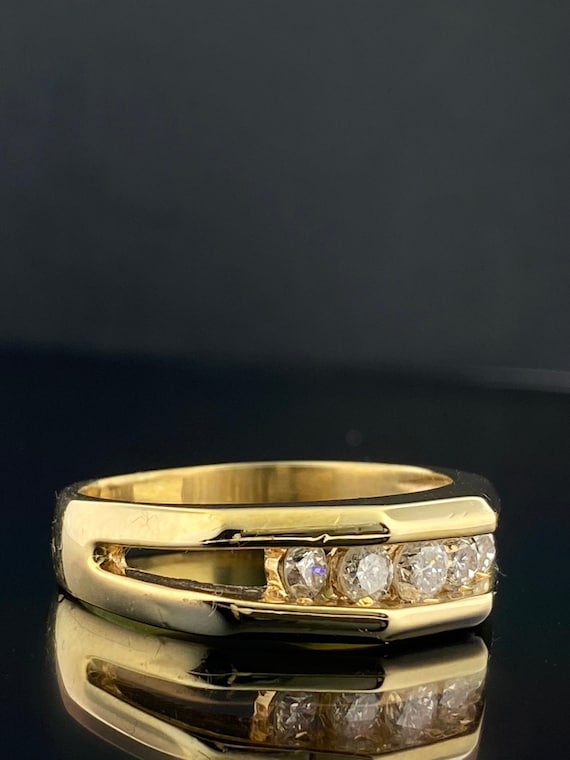 14k Avant Guarde Diamond Ring, .50 Carat total wei