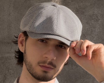 Summer Linen Newsboy Cap