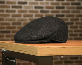 Vintage Driver Tweed Cap "Astral Black"