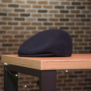 Vintage Driver Tweed Cap &quot;Atlantic Navy&quot;