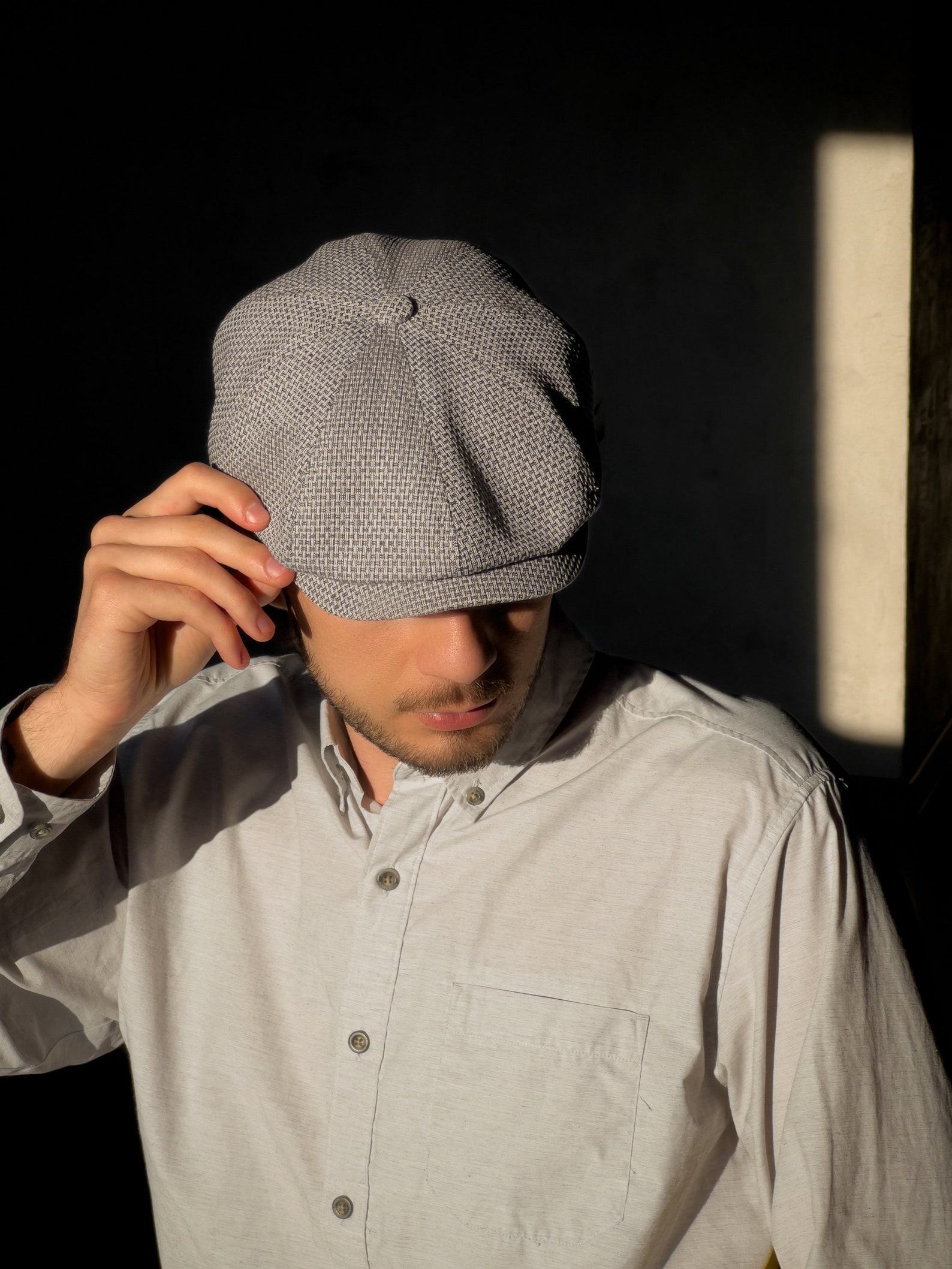 Summer Linen Newsboy Flat Cap london Gray Etsy