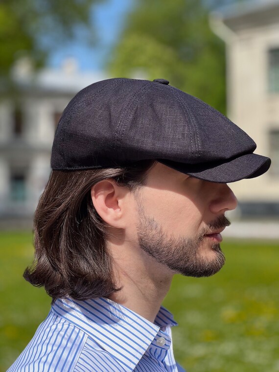Ramie Newsboy Cap Black - Etsy display picture 1