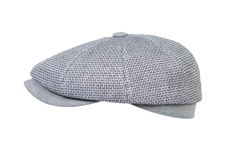 Summer Linen Newsboy Flat Cap london Gray Etsy
