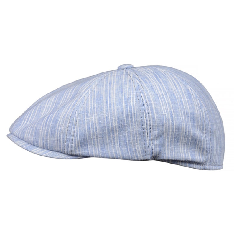 Summer Linen Newsboy Cap Blue Lightweight Linen 5661 Etsy