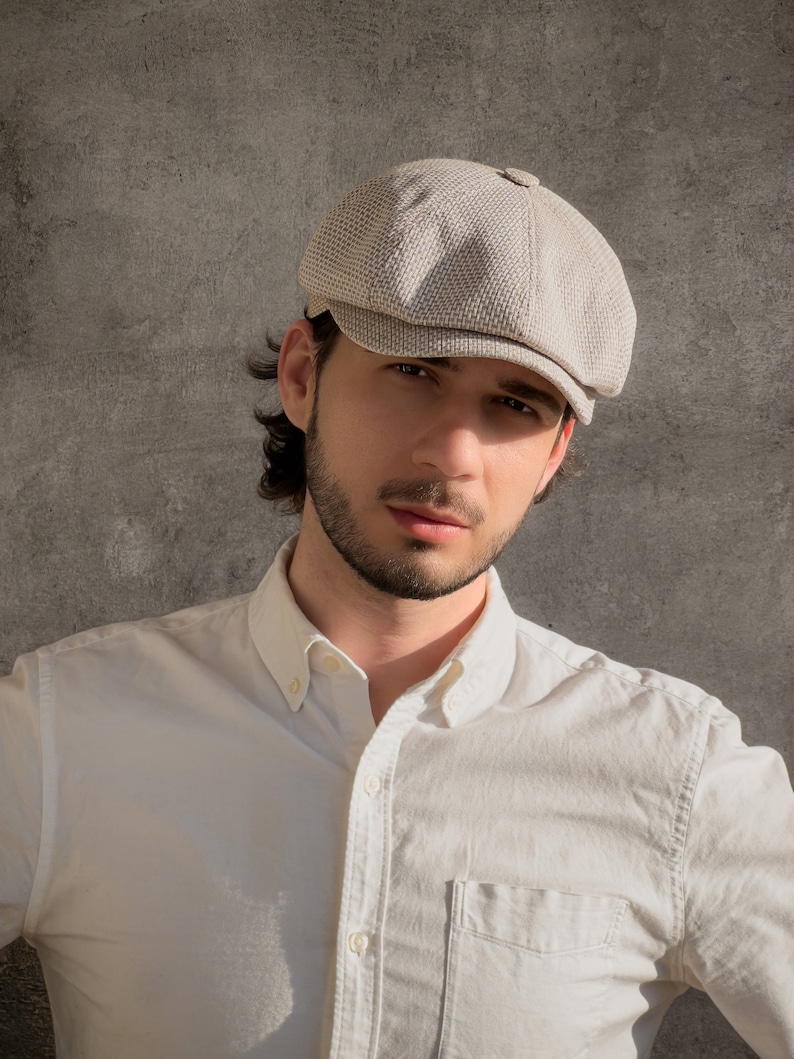 Summer Linen Newsboy Cap image 2