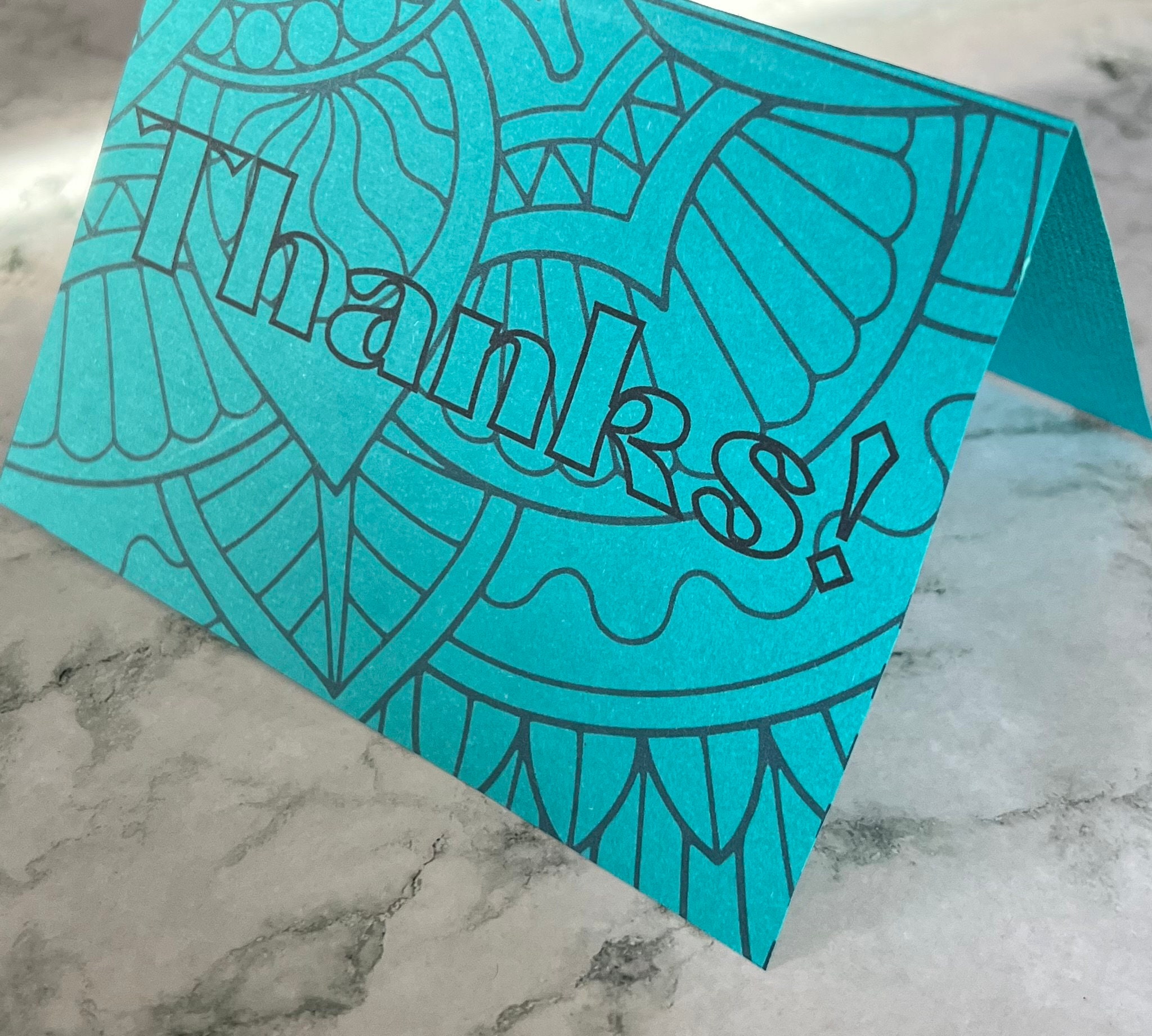 Printable Coloring Thank You Cards For Kids Digital Download Etsy