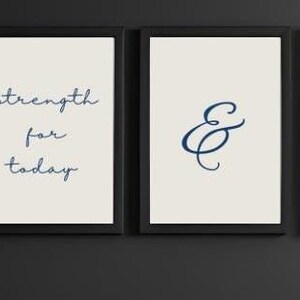 Strength for Today & Bright Hope for Tomorrow Set of 3, Great Is Thy Faithfulness, Hymn wall art for home, office, church, music room