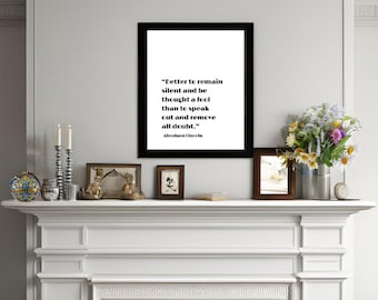 Abraham Lincoln Zitat Print, Inspirational Wall Art (Digitaler Download)