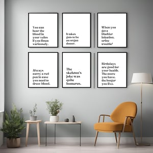Funny Doctor&#39;s Office Decor, 9 medical puns, funny medical quotes, doctor quotes, nurse&#39;s office decor, nurse quotes, medical student quote