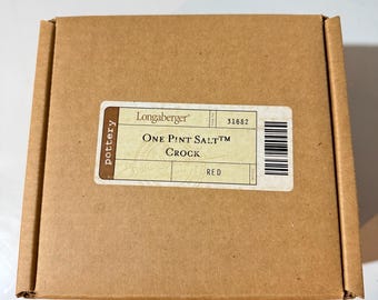 Longaberger One Pint Salt Crock, Red