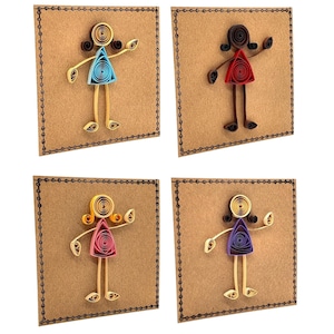Quilled Woman Karte – Mutter, Tochter, Tante, Schwester, Großmutter, Freundin – Recycled – Umweltfreundlich – Handgemacht – Blank