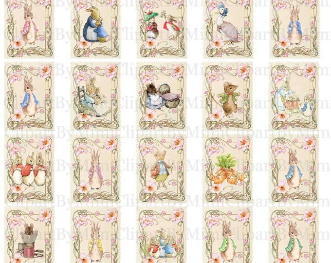 FOUR Beatrix Potter Peter Rabbit Postcards Art Mail ~ Place Cards~keep ...
