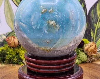 Carribean Calcite Sphere with hematite