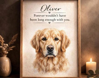 Custom Dog Memorial Canvas from Photo – Dog Remembrance Gift