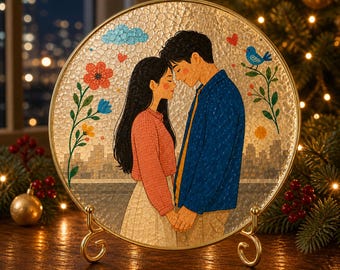 Custom Suncatcher from Photo, Christmas Gift for Boyfriend