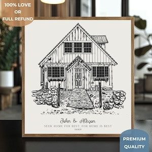 Pintura personalizada, convertir foto en dibujo, decoración del hogar para parejas, retratos por encargo, regalo para la esposa de su esposo, regalos para el primer hogar en pareja