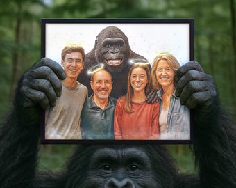 Custom Watercolor Painting Using Family Photo Portrait Custom Combine Photos of Family Members Personalized Canvas Art Reunion Gifts