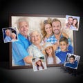 Custom Memorial Painting Gift, Add Deceased Loved one to Photo, Personalized Illustration Print, Combine Photos of Kids, Family Portrait product logo