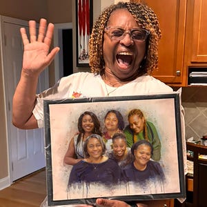 Realistische Verschmelzung verschiedener Fotos, personalisiertes Portrait, Verstorbenen geliebten Menschen zum Foto hinzufügen, Geschenk für Eltern, Geschenk für Mama