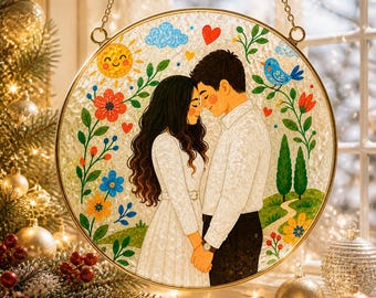 Custom Suncatcher from Photo, Girlfriend Christmas Gift