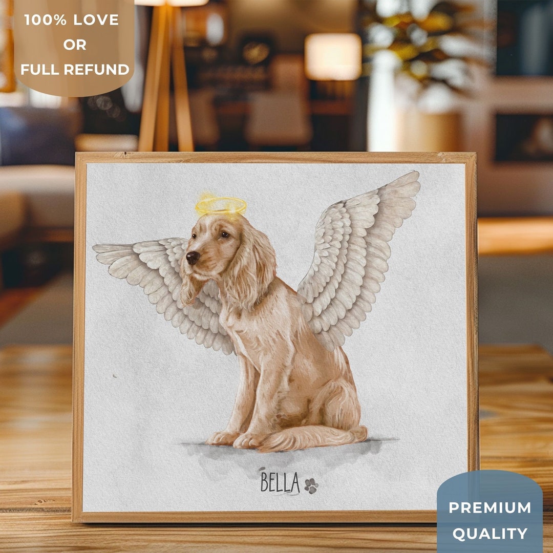Custom Memorial Pet Drawing, Dog Portrait From Photo, Personalized Home ...