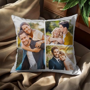 Personalized Photo Collage Pillow, Couch Throw Pillows, Photo Pillows Customized, Decorative Pillows, Anniversary Gift, Wedding Gifts