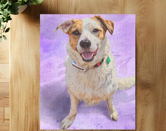 Personalisiertes Haustier Aquarell Puzzle, Katzen Puzzle für Erwachsene, Benutzerdefinierte Haustier Puzzle, Haustier Andenken Bild, Hundeliebhaber, Haustier Besitzer Geschenk