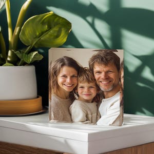 Blocco acrilico fotografico personalizzato, cristallo fotografico 3D personalizzato, idee regalo fotografiche, decorazioni per la casa personalizzate, blocco fotografico in vetro, regalo sentimentale