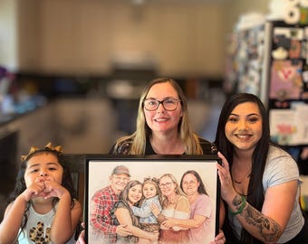 Watercolor Memorial Portrait, Add Loved One to Your Photo