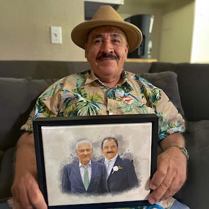 Merge Photos To Portrait With Loved Ones, Custom Memorial Portrait, Christmas Gift For Dad, Gift For Mom, Family Portrait With Deceased Ones