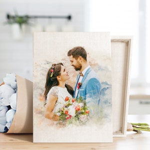 Customizable Modern Wedding Invitation Portrait, Personalized