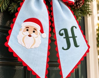Personalized Wreath Sash, a Hostess Gift for Christmas at Home