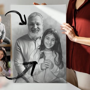 Loss of Father Gift for Daughter, Memorial Gift for Loss of Father, Add Deceased Loved One to Photo, Add Passed Away Person to Picture