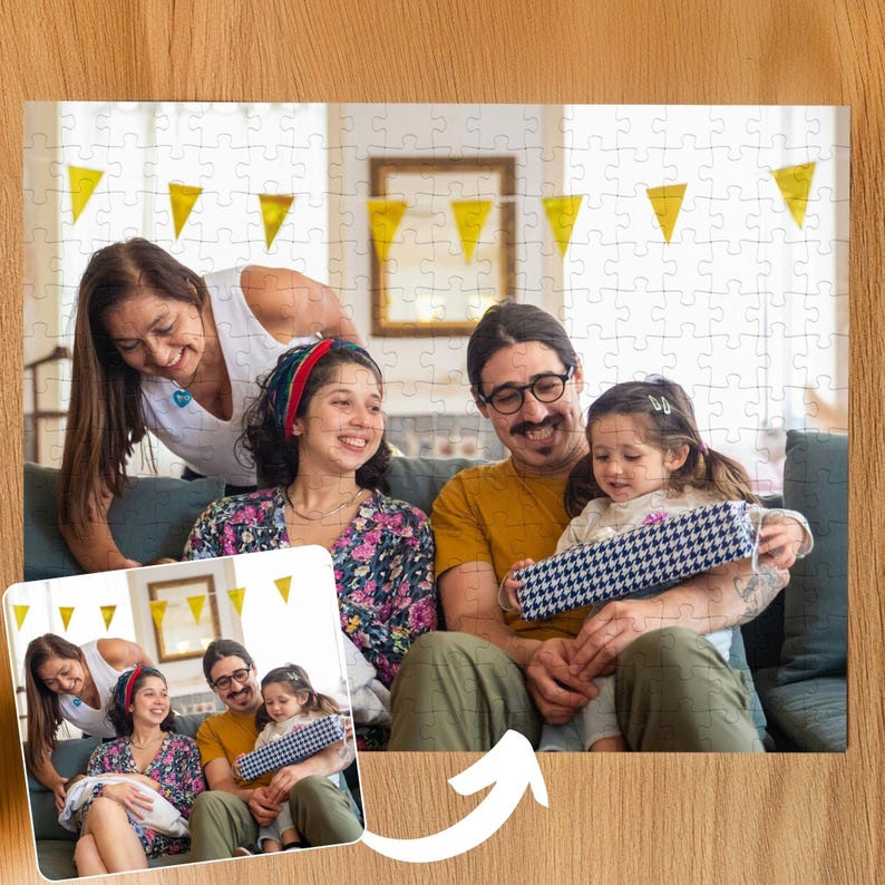 Personalized Photo Puzzle, Jigsaw Puzzle for Adults, Custom Puzzle from Photo, Picture Gift Idea, Puzzle Gifts, Memorabilia Gift image 6