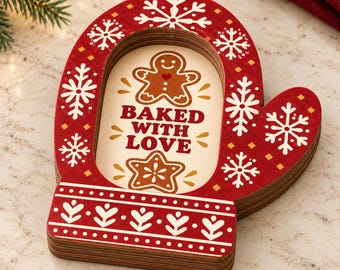 Wooden Jewelry Tray, Gingerbread Mitten Kitchen Decor