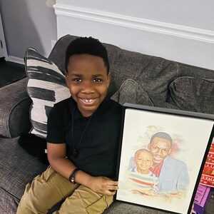 Retrato conmemorativo personalizado en acuarela, pintura personalizada a partir de una foto, regalo conmemorativo para mamá, regalo de recuerdo por la pérdida de la madre. imagen 16