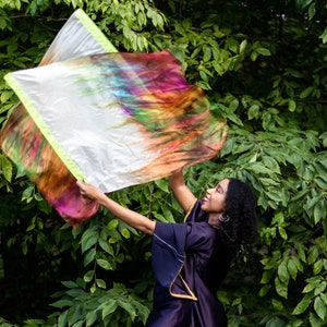 EMMANUEL / God With Me - Worship Flags - Silk Worship Flags - Praise Flags - Dance Flags (Set of 2)