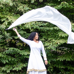 BRIDE OF CHRIST- Dance Veil | Silk Veil Poi | 2 in 1 Veil Poi