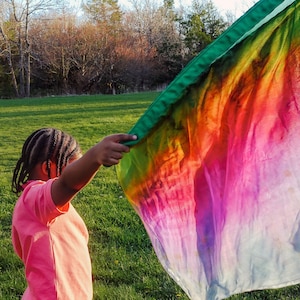 SMILES - Children Silk Worship Flags - Praise Flags - Dance Flags (Set of 2)
