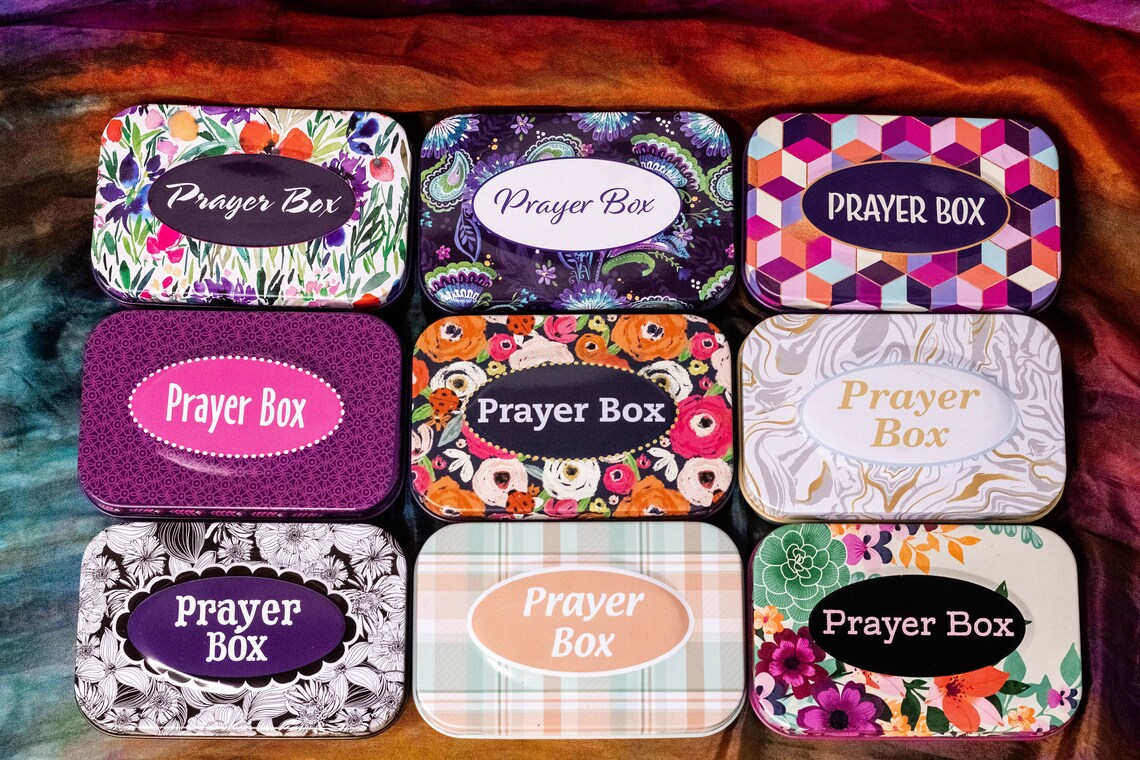 Prayer Box Inspirational Gift Faith Gifts Tin Prayer Box Etsy
