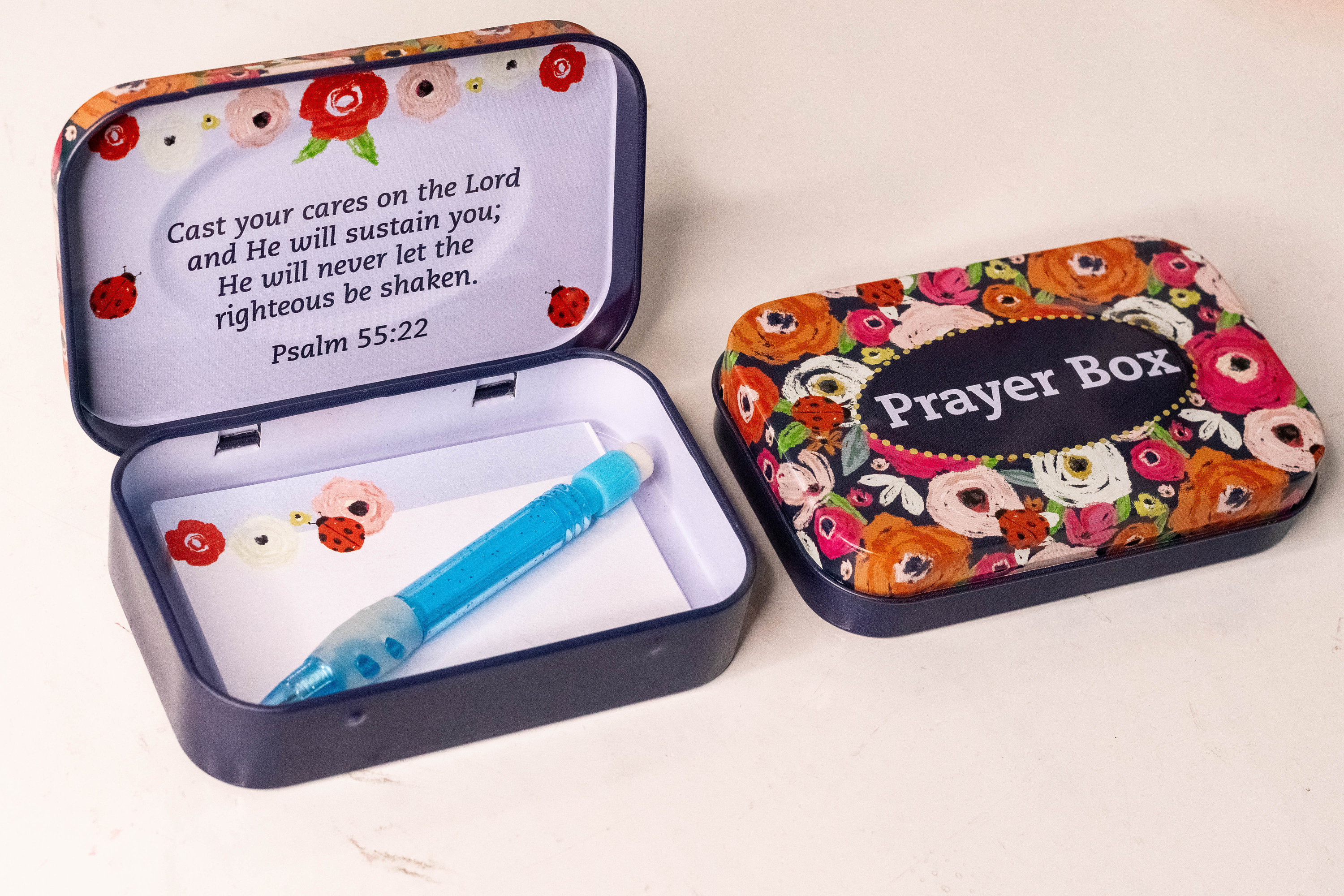 Prayer Box Inspirational Gift Faith Gifts Tin Prayer Box Etsy