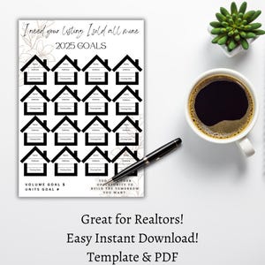 Rastreador de metas imobiliárias | Rastreador de fechamento | Corretor imobiliário | Rastreador de aniversário de fechamento | Gráfico de aniversário | Tudo que eu toco vira vendido