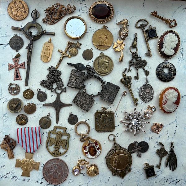 Antique Vintage brooches pendants German dutch French set pendants jewelry choose yours