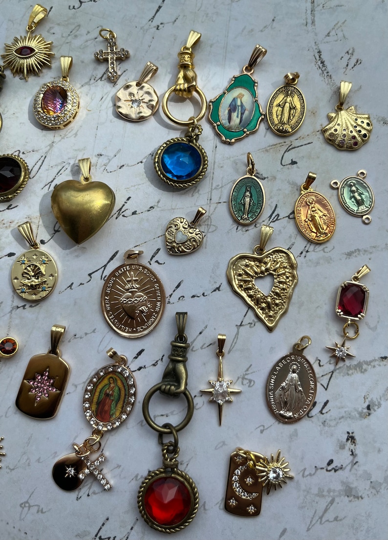 Lovely French Vintage Stylish Style Golden Charms Metals Etsy UK