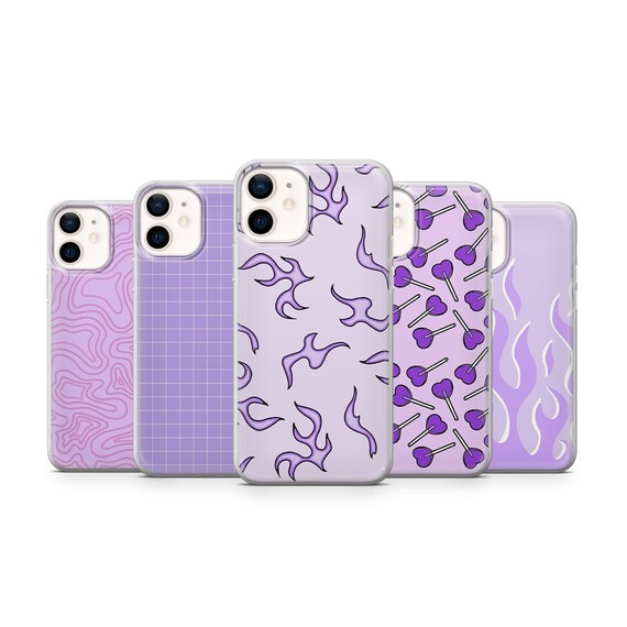 Aesthetic Purple Trippy Pastel Phone Case Iphone 13 12 11 Etsy