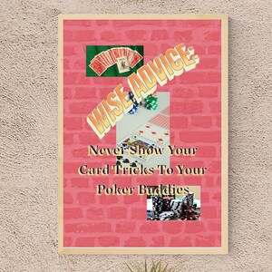 Poster over pokeradvies Pokercitaat Cadeau voor kaartspeler Gokker Cadeautip over poker