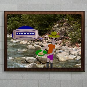 Extraterrestrial Spotted Panning For Gold